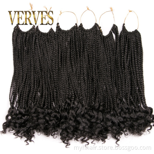 Box Braids Hair Synthetic 14 inch and 18 inch Crochet Hair Extensions 24 Strands/pack Ombre Braiding Hair Braids twist